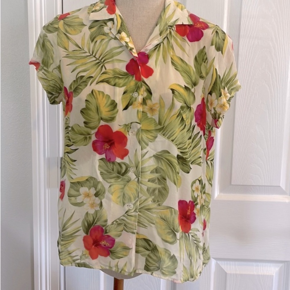 Vintage Lauren Ralph Lauren Silk Blouse - Hawaiian